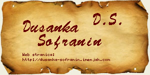 Dušanka Sofranin vizit kartica